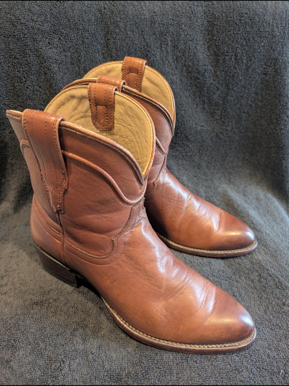 Tecovas Bourbon Brown Leather Women's Western Heeled Boots
